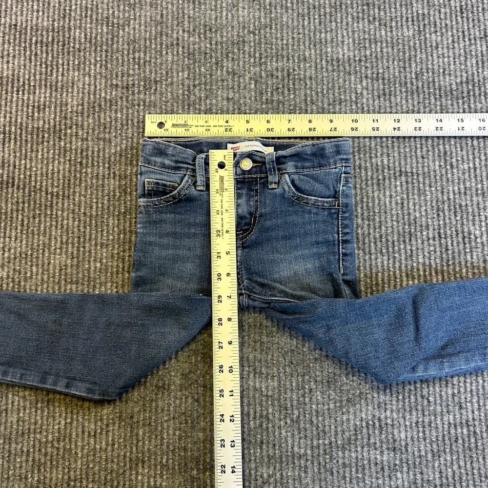 Levis 710 Super Skinny Blue Jeans Medium Wash Adjustable Waist Kids 4T